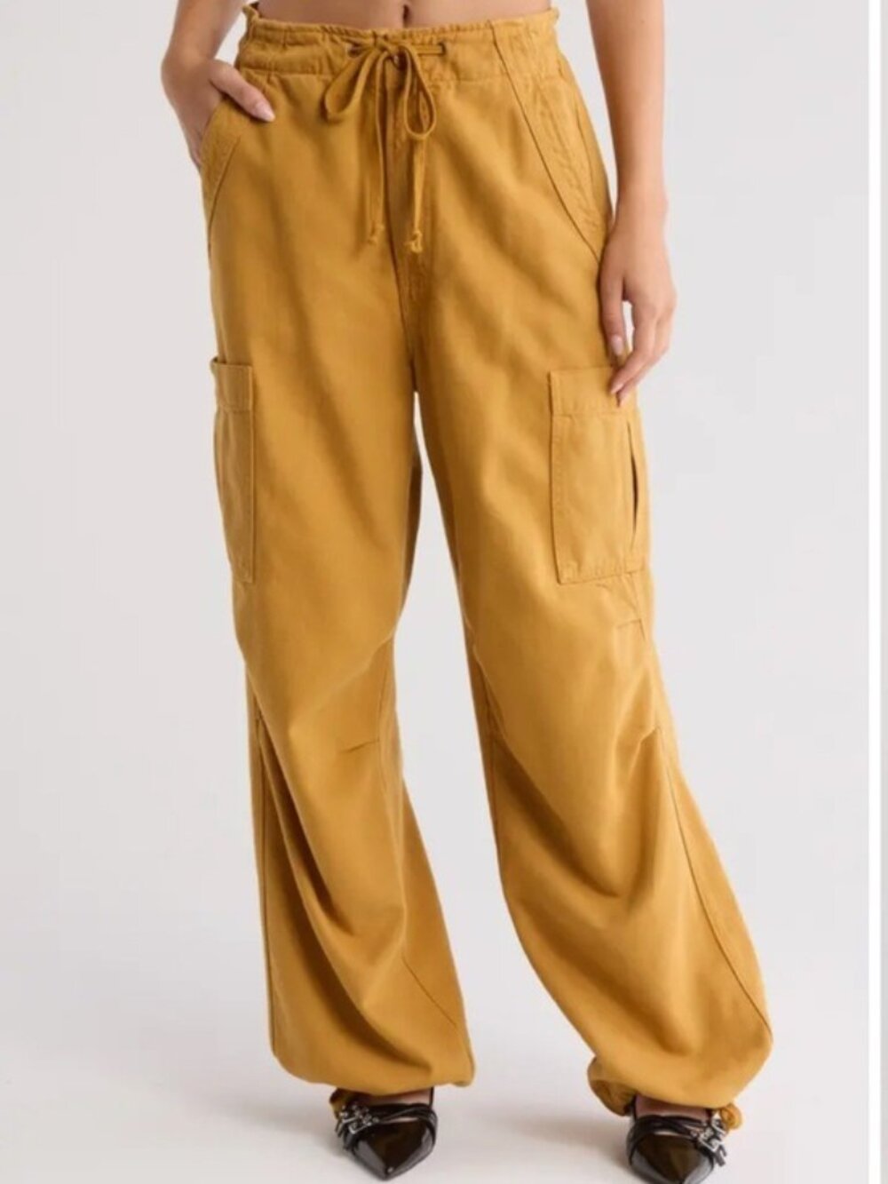 Mother Cargo Baggy Jeans High Rise Snacks Tapered Leg Luxury